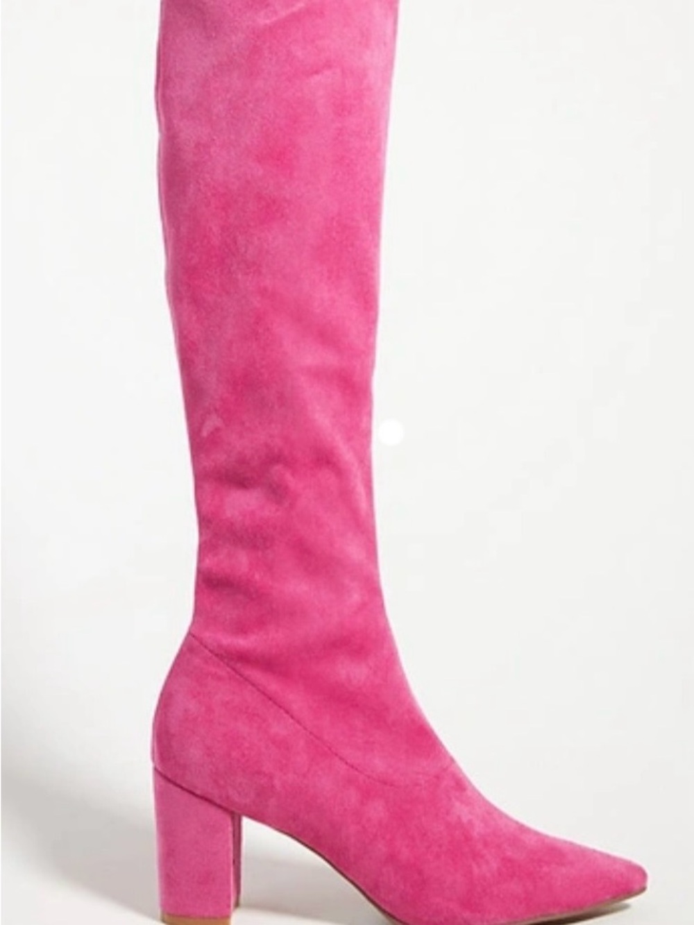 Silent D Pink Microsuede Knee High Boots Size 37 - Picture 8 of 8